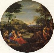 Annibale Carracci The Holy Family Rests on the Fight into Egypt oil painting on canvas